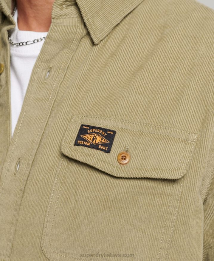 Superdry Trailsman Cord Shirt Tan Men