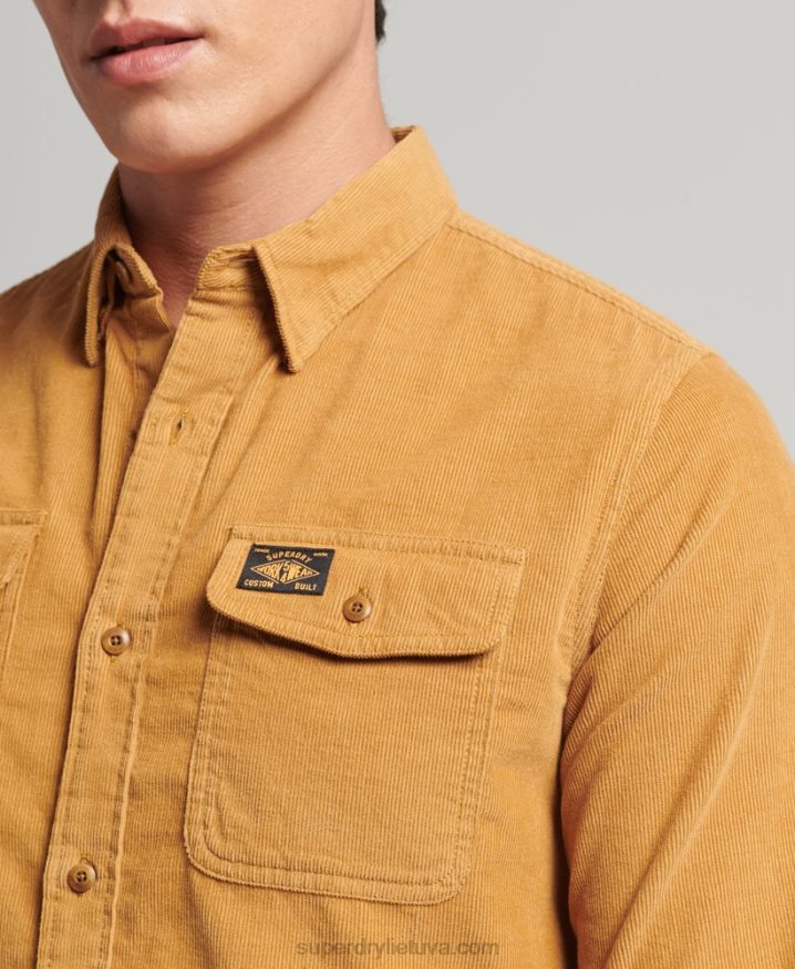 Superdry Trailsman Cord Shirt Yellow Men