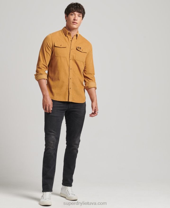 Superdry Trailsman Cord Shirt Yellow Men