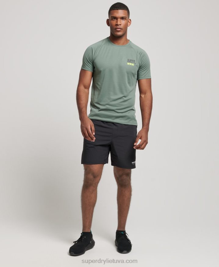 Superdry Train Active Graphic Short Sleeve T-Shirt Green Men