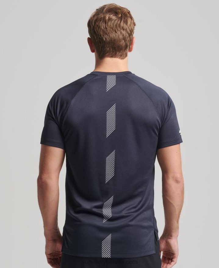 Superdry Train Active Graphic Short Sleeve T-Shirt Navy Men