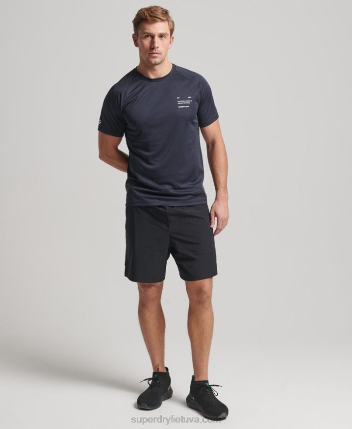 Superdry Train Active Graphic Short Sleeve T-Shirt Navy Men