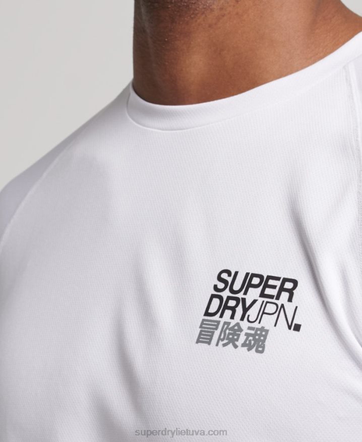 Superdry Train Active Graphic Short Sleeve T-Shirt White Men