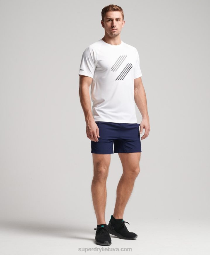 Superdry Train Active Lock Up T-Shirt White Men