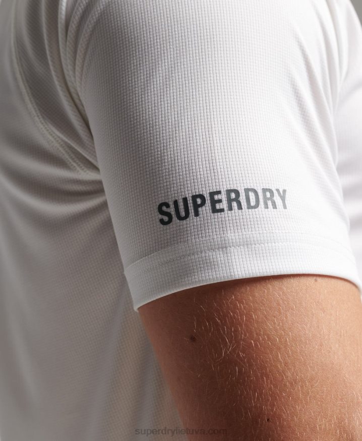 Superdry Train Active Lock Up T-Shirt White Men