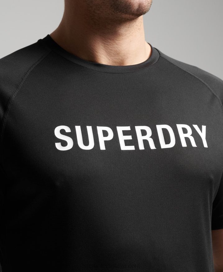 Superdry Train Active Logo Short Sleeve T-Shirt Black Men