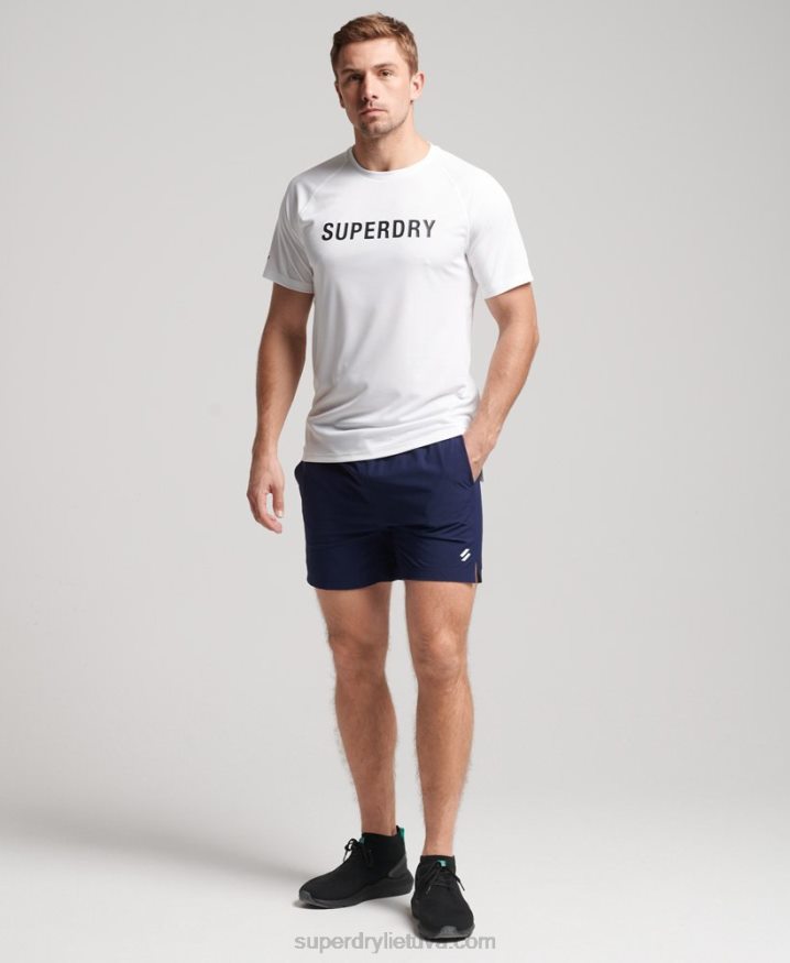 Superdry Train Active Logo Short Sleeve T-Shirt White Men