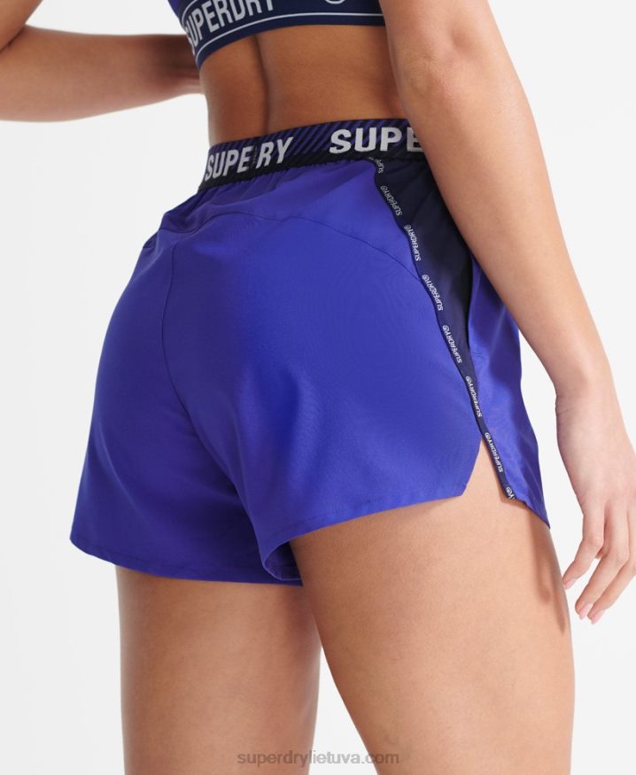 Superdry Train Loose Shorts Blue Women