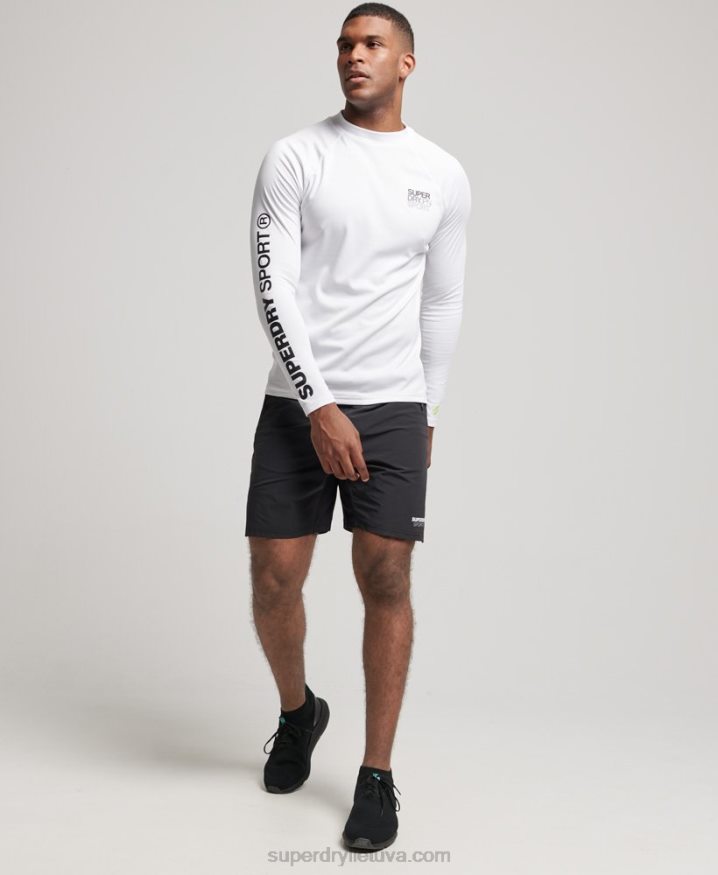 Superdry Train Mock Neck Top White Men