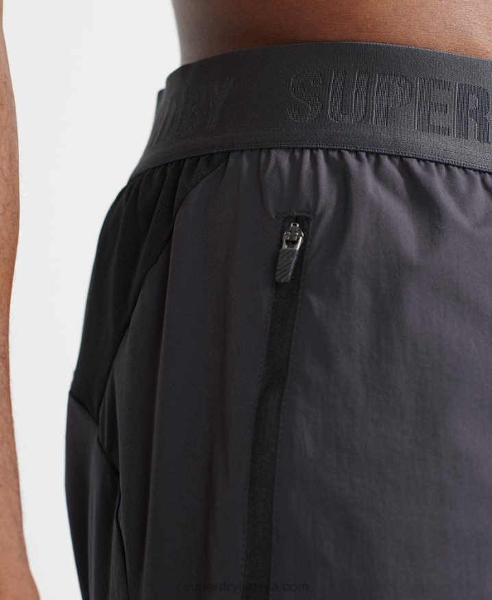 Superdry Train Premium Layer Shorts Dark Grey Men