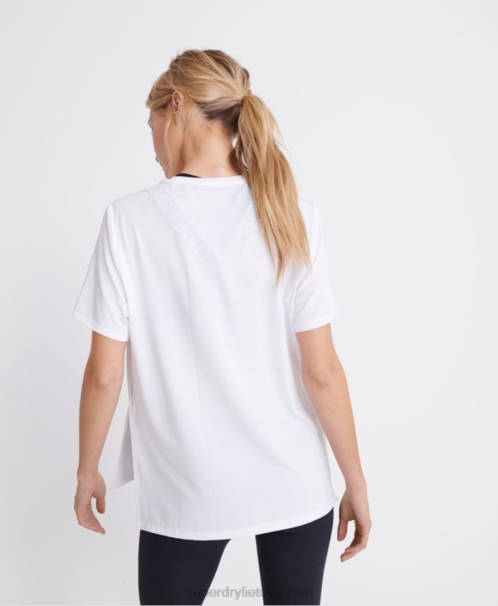 Superdry Training Gym T-shirt White Women