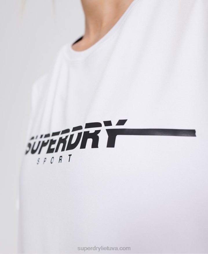 Superdry Training Gym T-shirt White Women