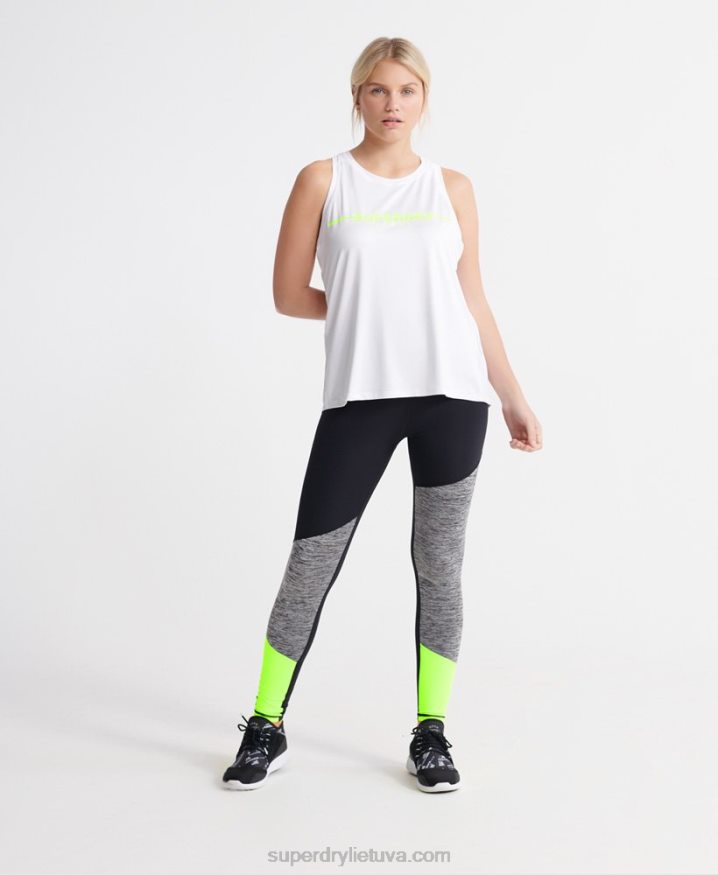 Superdry Training Gym Vest Tops White Women