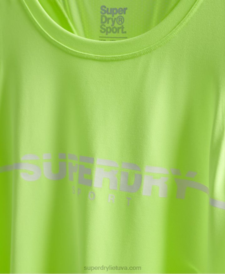 Superdry Training Gym Vest Tops Yellow Women