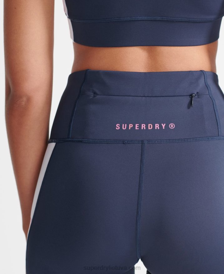 Superdry Training Lock Up Bike Shorts Navy Women