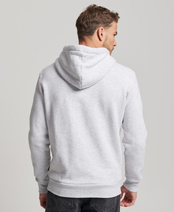 Superdry Travel Sticker Hoodie Light Grey Men