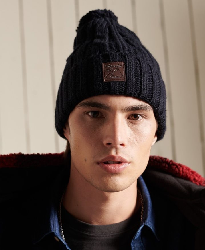 Superdry Trawler Cable Beanie Navy Men