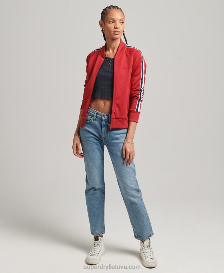 Superdry Tricot Track Top Red Women