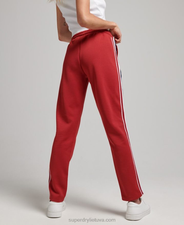 Superdry Tricot Track Trousers Red Women