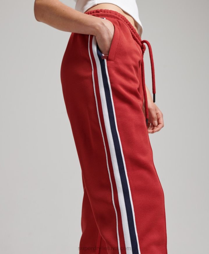 Superdry Tricot Track Trousers Red Women