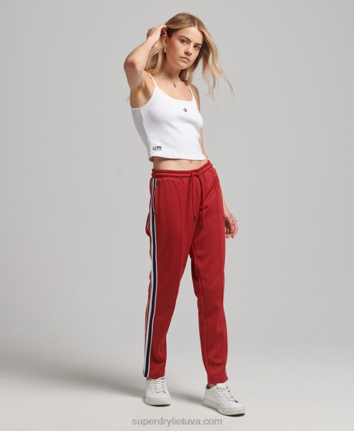 Superdry Tricot Track Trousers Red Women