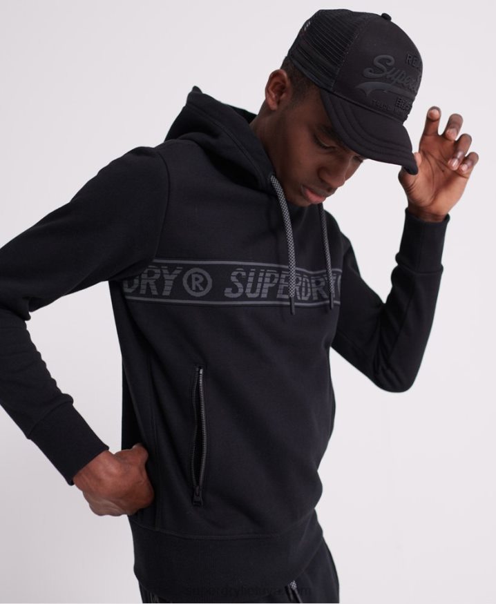 Superdry Universal Tape Hoodie Black Men