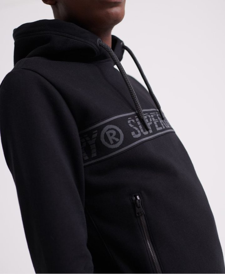 Superdry Universal Tape Hoodie Black Men