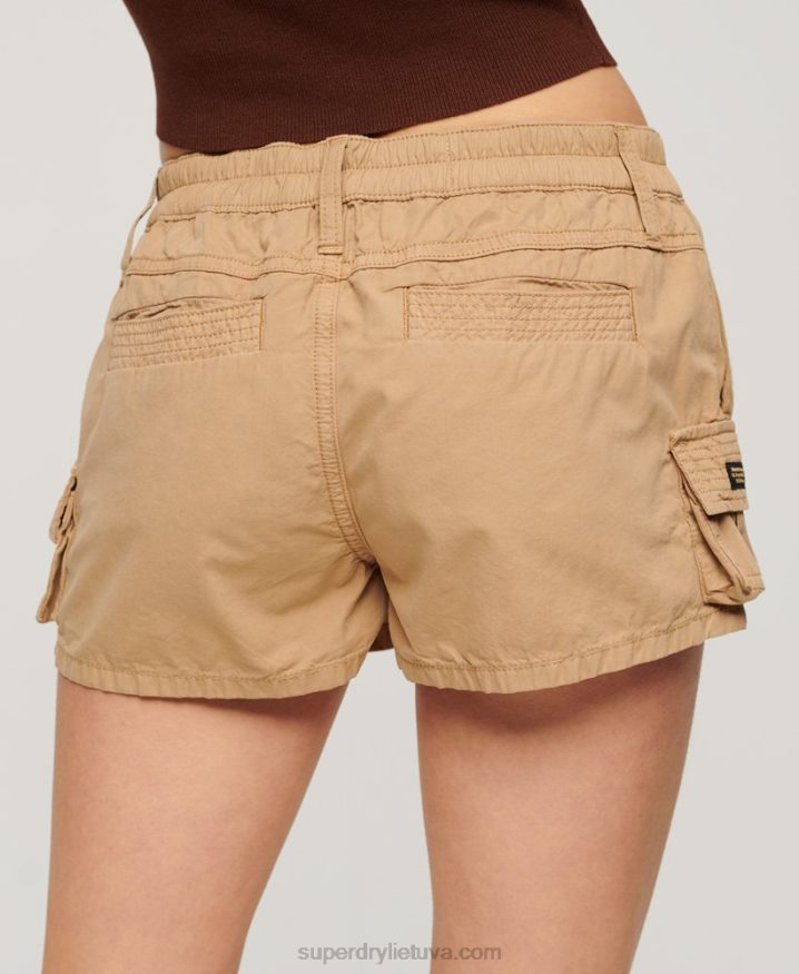 Superdry Utility Cargo Shorts Tan Women