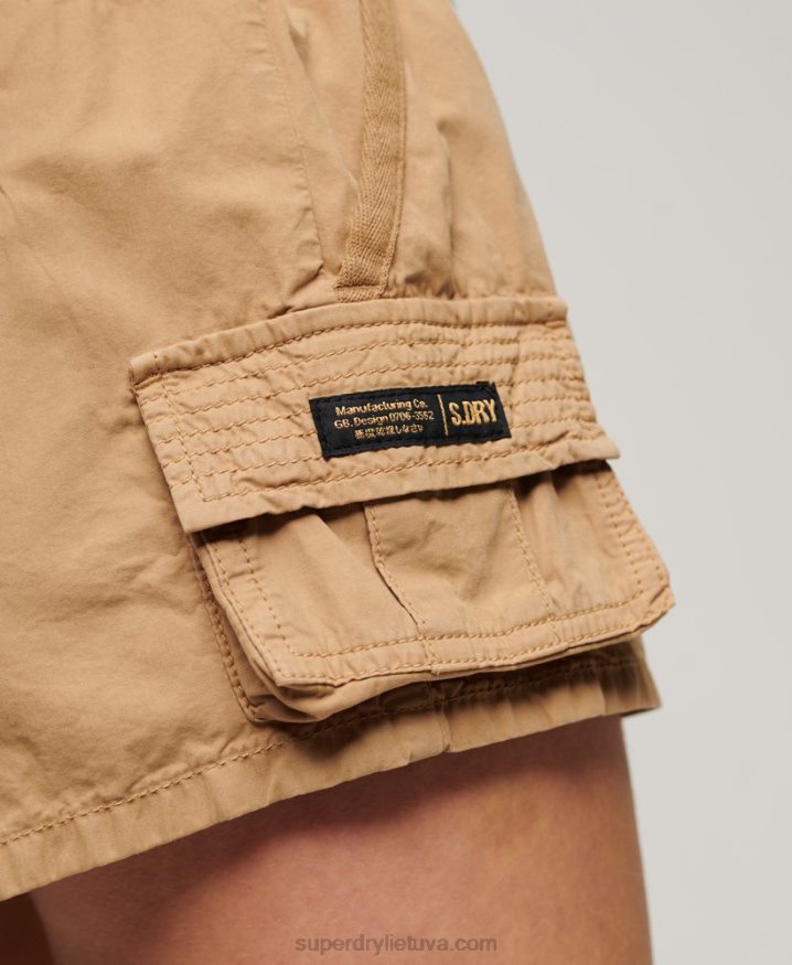 Superdry Utility Cargo Shorts Tan Women