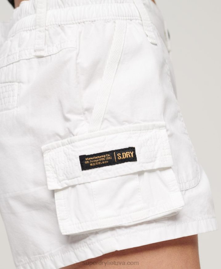 Superdry Utility Cargo Shorts White Women