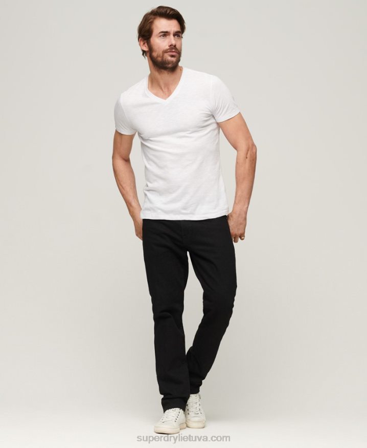 Superdry V-Neck T-Shirt White Men