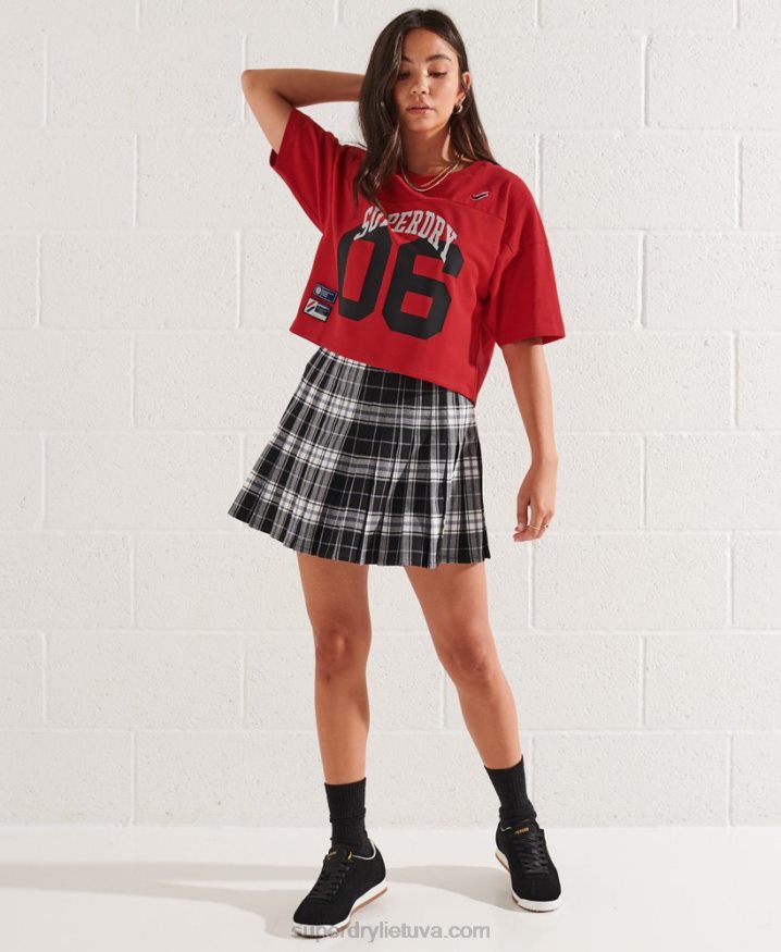 Superdry Varsity Arch Boxy T-Shirt Red Women