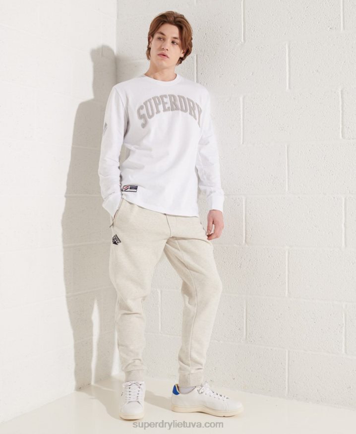 Superdry Varsity Arch Long Sleeved Top White Men