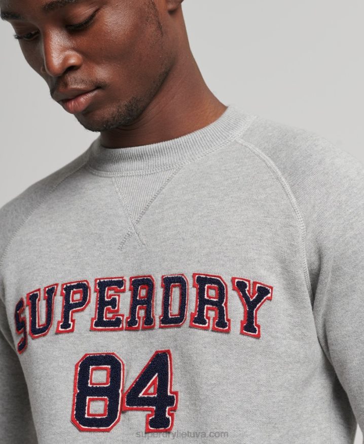 Superdry Varsity Crew Jumper Grey Men