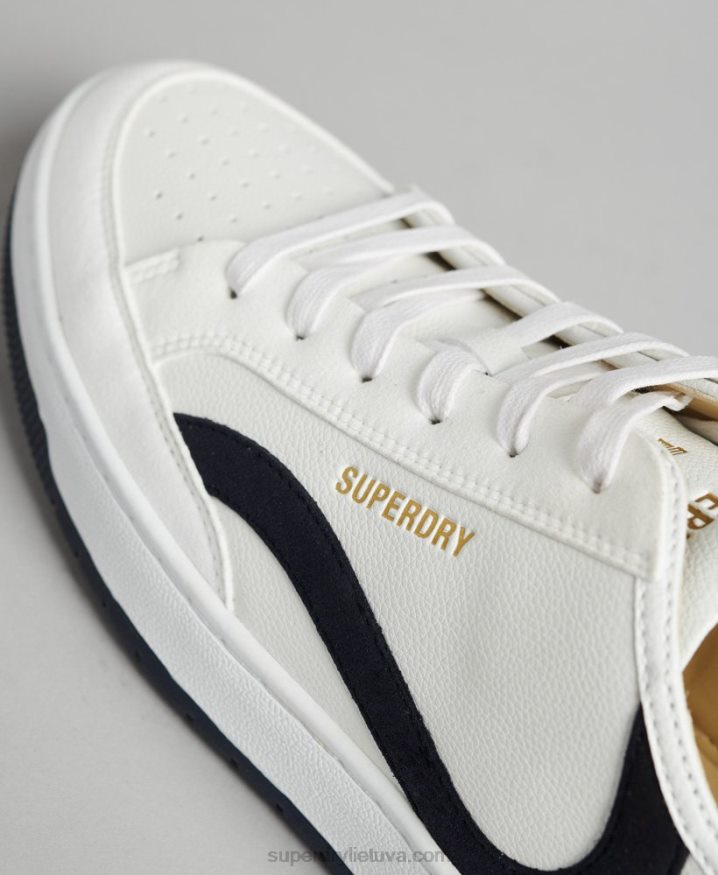 Superdry Vegan Basket Low Top Trainers White Men