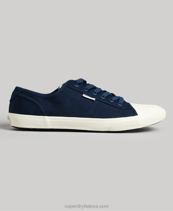 Superdry Vegan Canvas Casual Trainers Navy Men