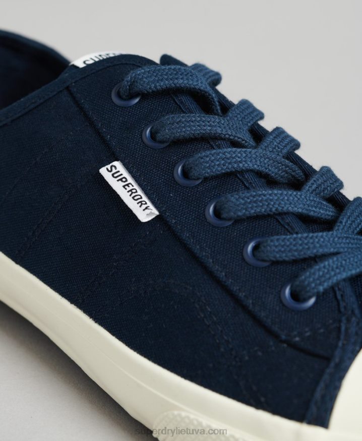 Superdry Vegan Canvas Casual Trainers Navy Men