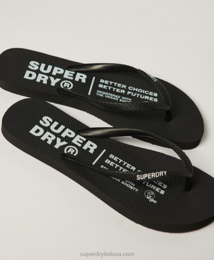 Superdry Vegan Flip Flops Black Women