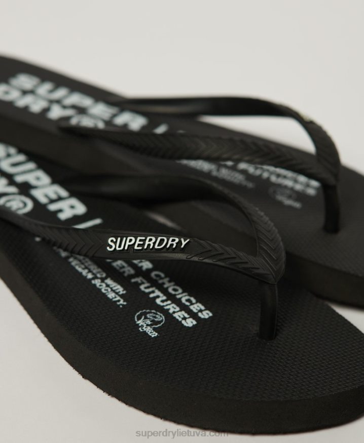 Superdry Vegan Flip Flops Black Women