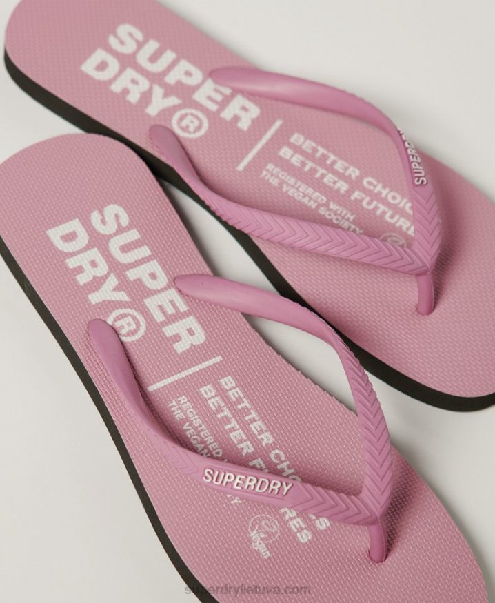 Superdry Vegan Flip Flops Pink Women