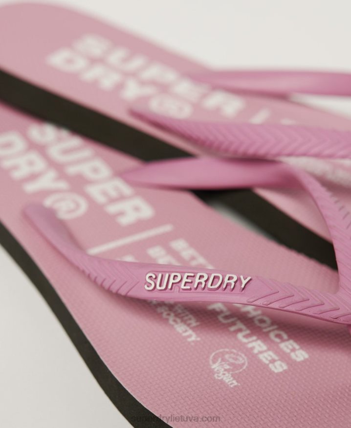 Superdry Vegan Flip Flops Pink Women