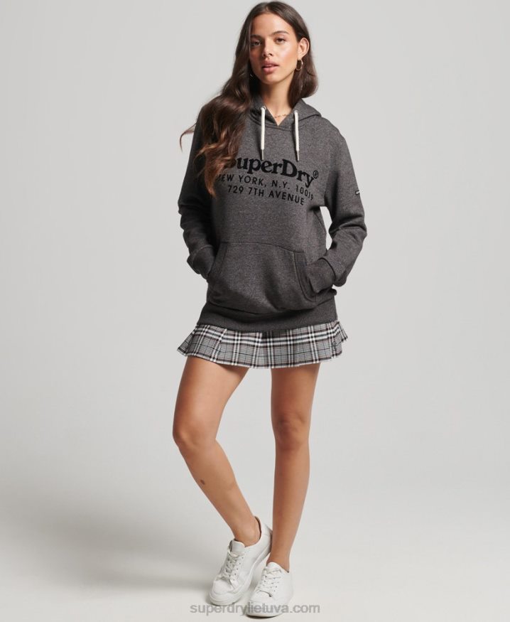 Superdry Venue Interest Hoodie Dark Grey Women