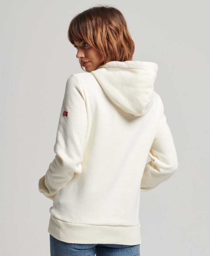 Superdry Vintage Athletic Hoodie White Women