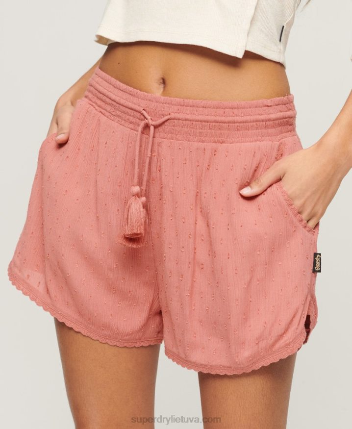 Superdry Vintage Beach Shorts Pink Women