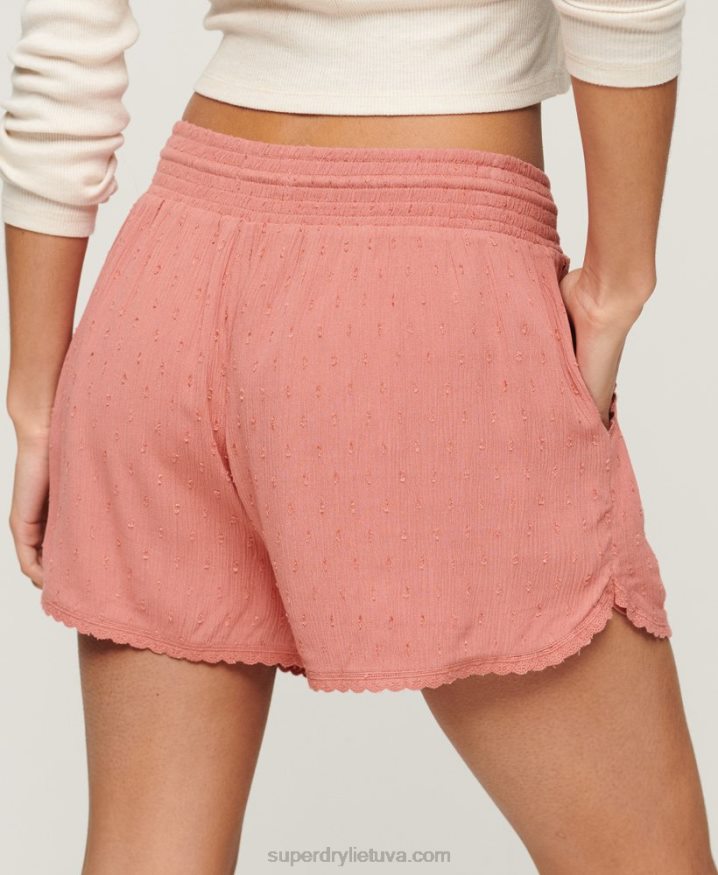 Superdry Vintage Beach Shorts Pink Women