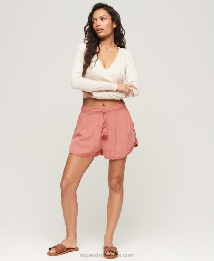 Superdry Vintage Beach Shorts Pink Women