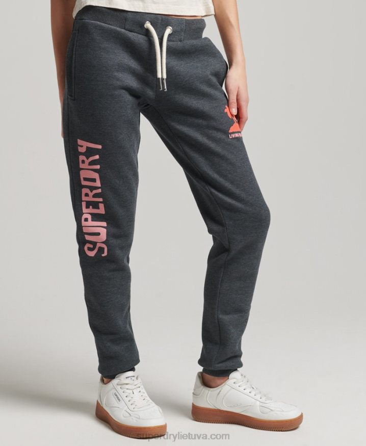 Superdry Vintage Cali Cut Out Joggers Red Women