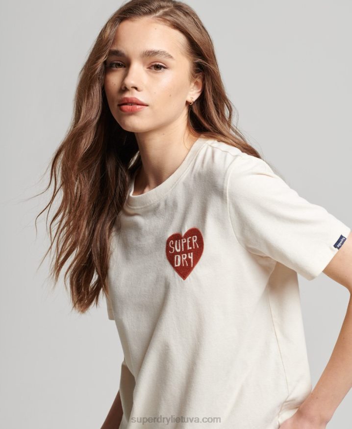 Superdry Vintage Cali Cutout T-Shirt Cream Women