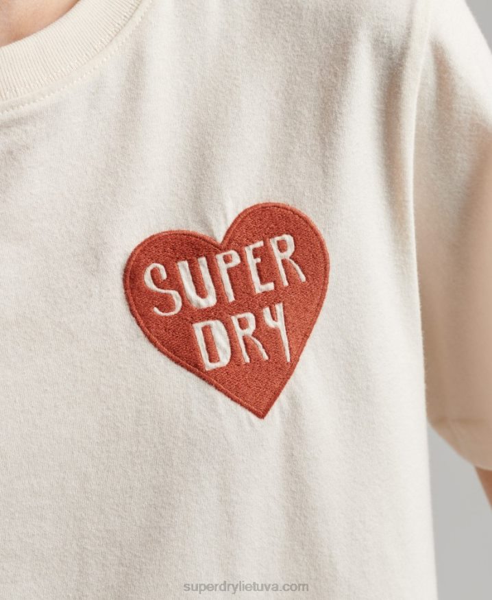 Superdry Vintage Cali Cutout T-Shirt Cream Women