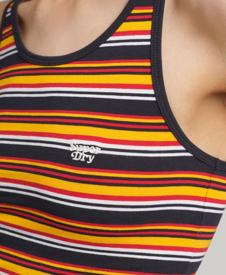 Superdry Vintage Cali Stripe Vest Navy Women